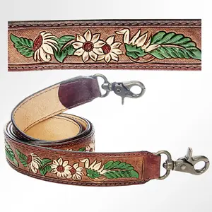 American Darling Hand Tooled Genuine Leather Crossbody Handle Strap for Bags Phone Keychain Wallet Purse Clutch Cellphone