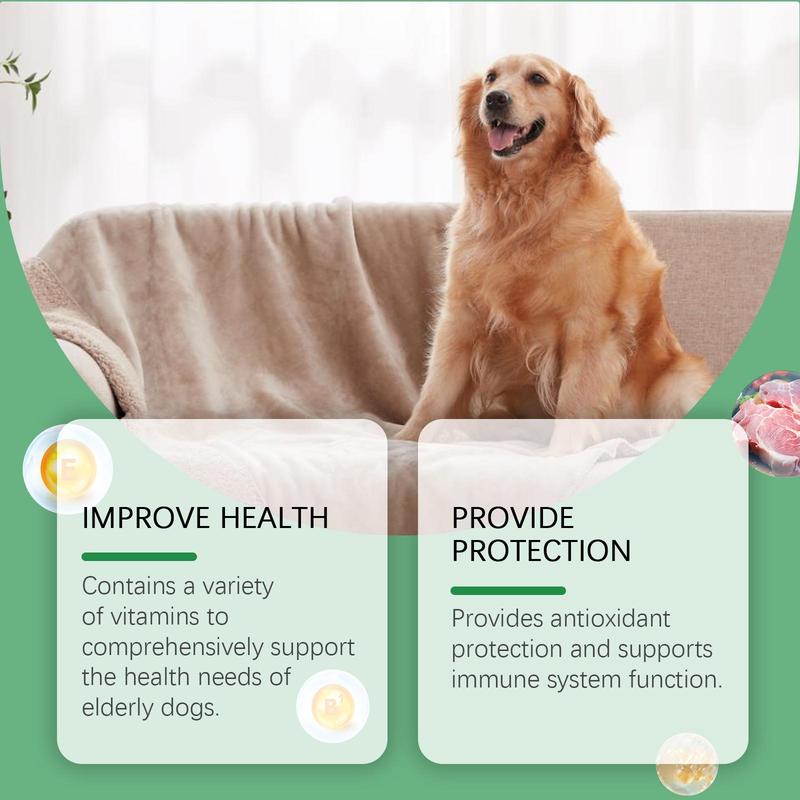 Middle-aged and Elderly Dog Nutritional Vitamin Tablets Provide Comprehensive Nutritional Support to Promote Health Care Foodlitter pellets, spray, litter tray, litter box, removal