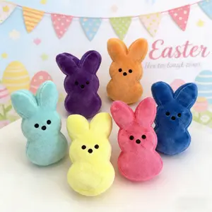 Adorable Easter Bunny Plush | Soft Cuddly Stuffed Animal | Kids Play, Decor & Comfort Pillow 6 Counts