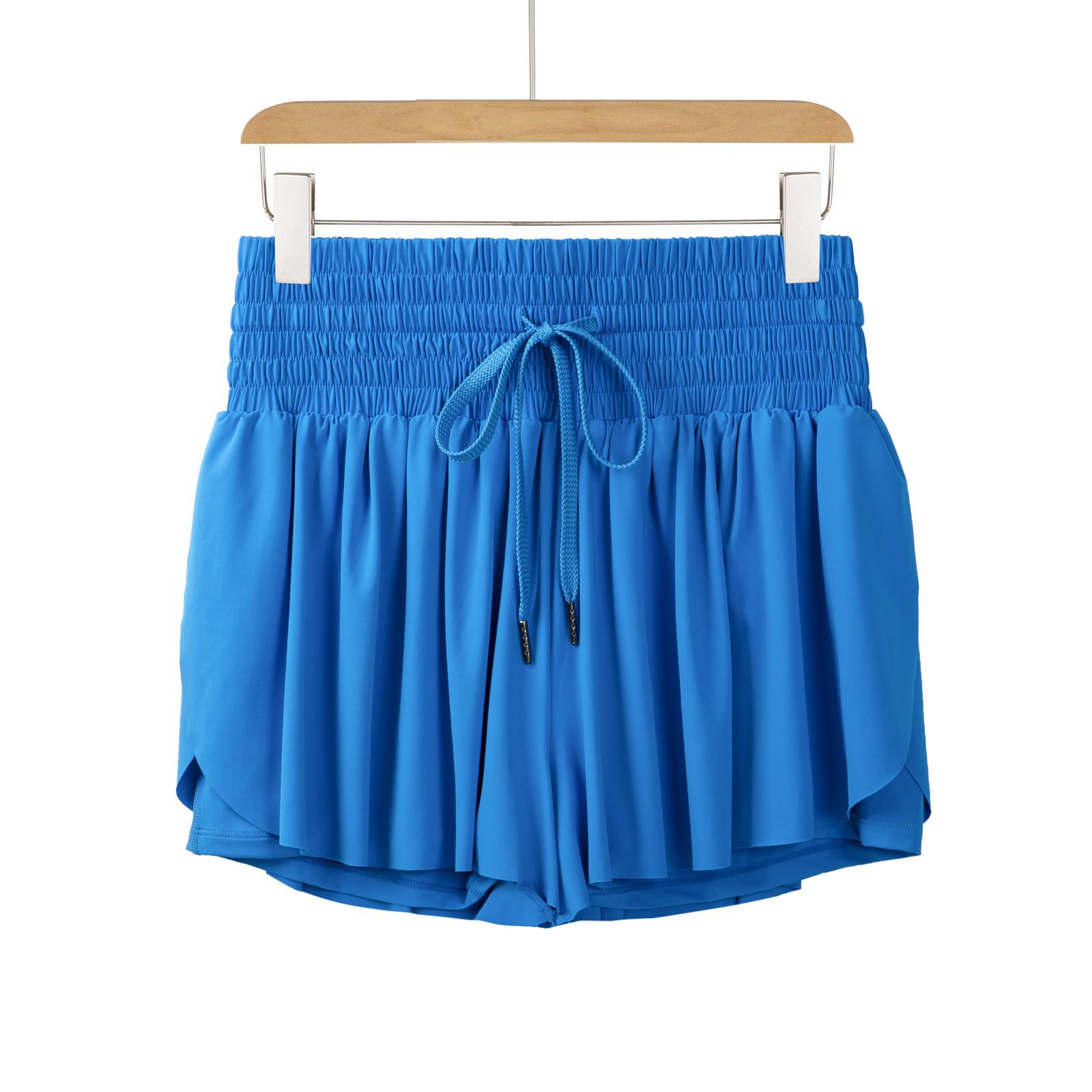 High Waisted Flowy Womens Athletic Shorts Gym Yoga Workout Running Golf Tennis Sports Active Wear Skorts Skirts With Pockets Spandex Sweat Pants Cute Lounge Clothes Casual Spring&Summer