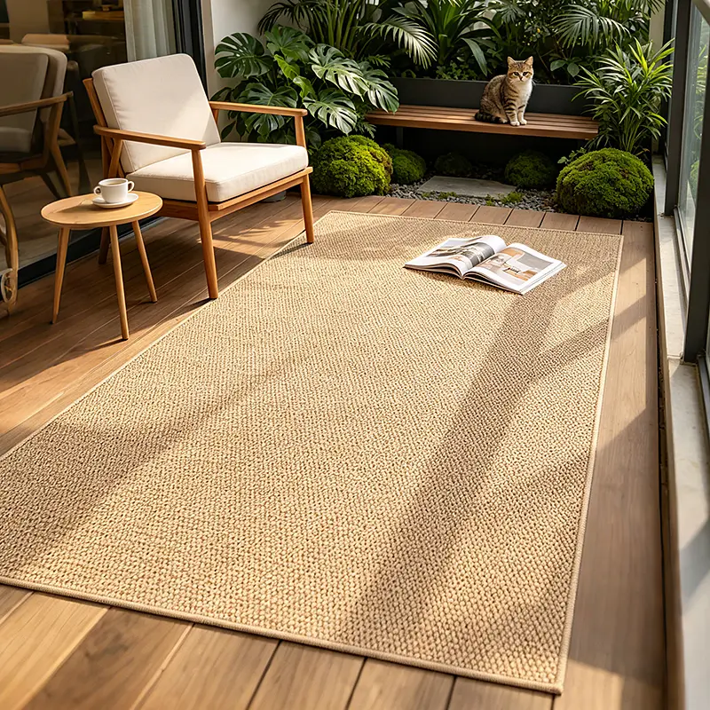Antiskid Soft Plain Non-Woven Fabric Rug - Dustproof, Machine Washable, All-Season Durable, Versatile Casual Large Rug for Living Rooms, Balconies