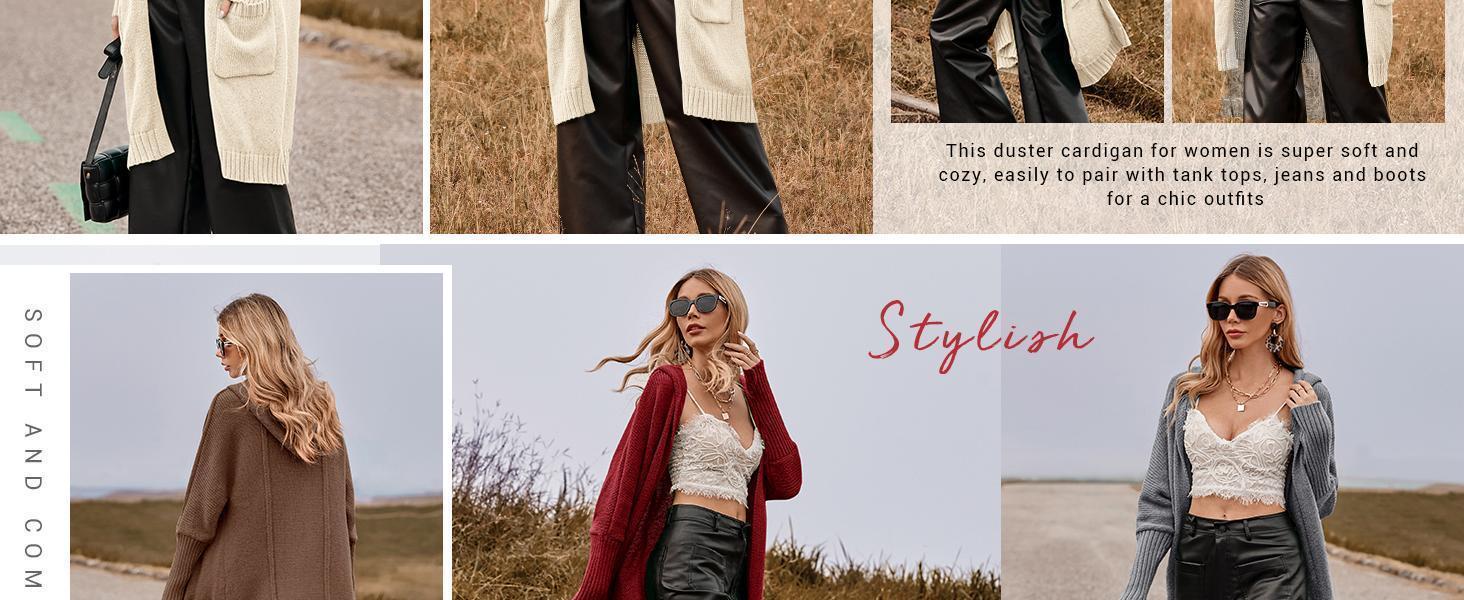 Imily Bela Womens Long Cardigans Cable Knitted Open Front Oversized Hooded Outerwear Sweater Coat