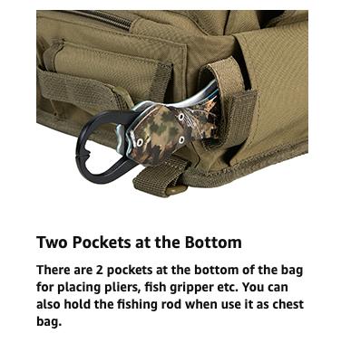 Piscifun Fishing Backpack Tackle Bag with 2 Rod Holders, Multi-Compartment Storage, MOLLE System, Water-Resistant Lightweight Outdoor Pack
