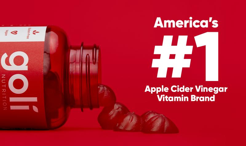 Goli Apple Cider Vinegar Gummy Vitamins, World's First - Vitamin B12, Gelatin-Free, Gluten-Free, Vegan & Non-GMO. America's #1 Apple Cider Vinegar Vitamin Brand