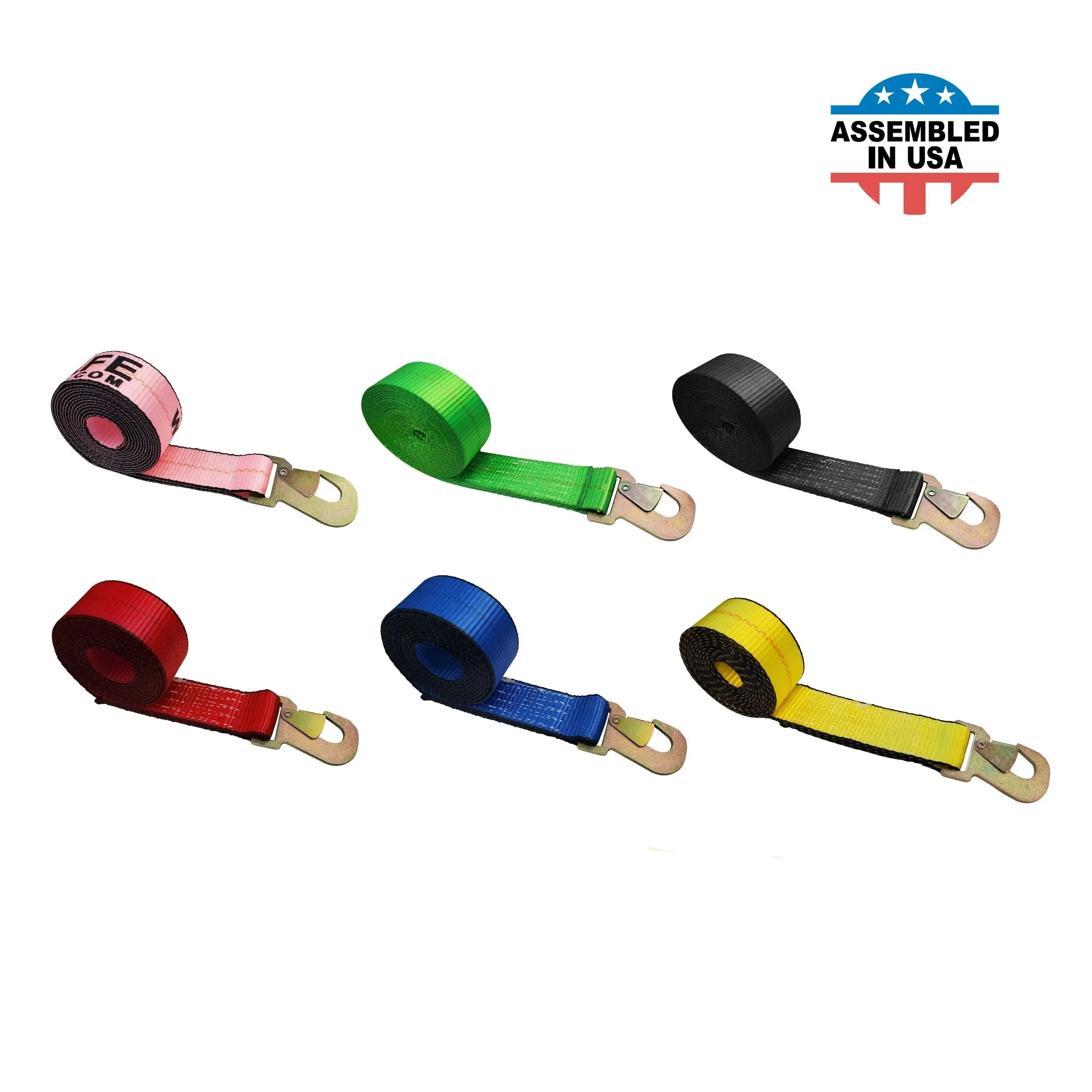 2" x 10' Wheel Lift Rollback Strap w/ Flat Snap Hook