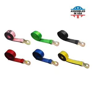 2" x 10' Wheel Lift Rollback Strap w/ Flat Snap Hook