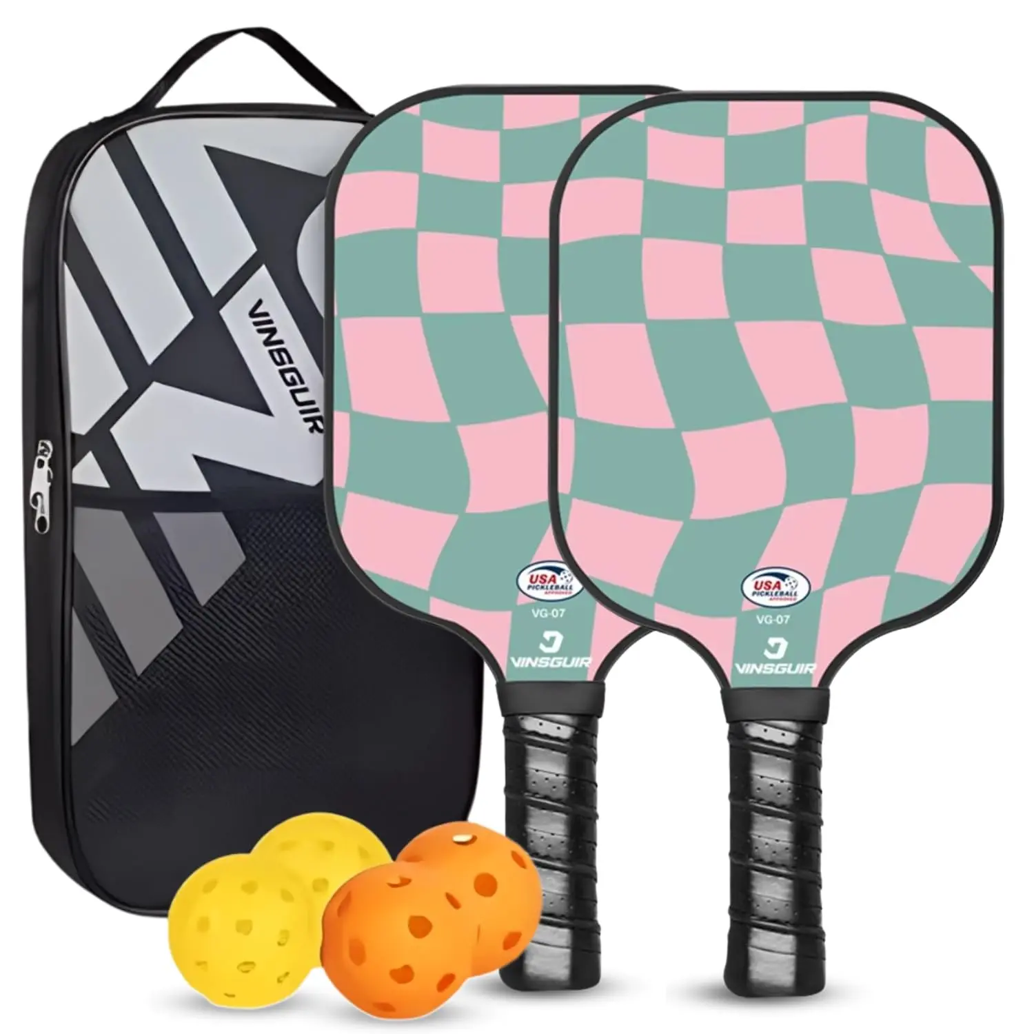 VINSGUIR Bubble Gum Graffiti Special Print Pickleball Paddle - Unisex Cute Pastel Candy Color Racket, Lightweight Court Accessory, Comfort Grip, Novice Enhanced Control, Precision, Trendy Street Art Style for Adults, Standout Outdoor Play