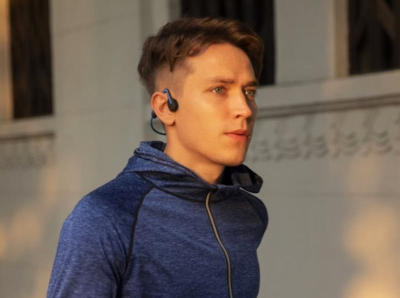SHOKZ OpenMove - Open-Ear Bluetooth Sport Headphones, Bone Conduction Wireless Earphones, Sweatproof for Running and Workouts