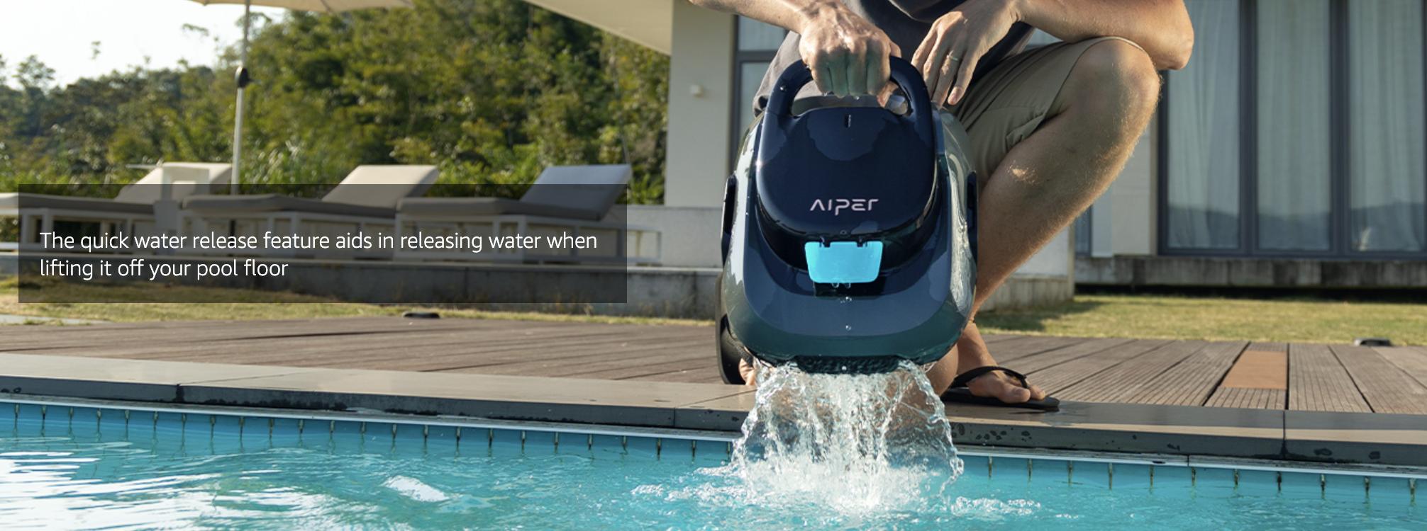 Scuba SE, AIPER Cordless Automatic Pool Vacuum Cleaner, with Auto- Parking, Lightweight, Ideal for Above Ground Flat Pool up to 860 sq.ft #dealsforyoudays