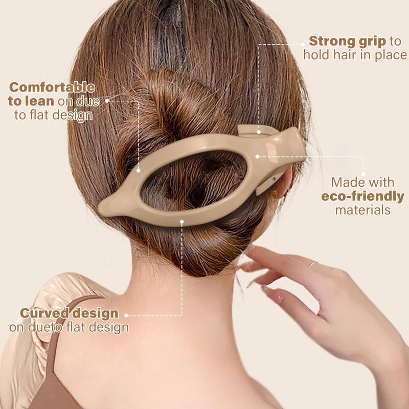 AWAYTR Flat Claw Clips Elegant French Concord Hair Clips Side Slide Duckbill Clips for Women Girls Strong Hold No Slip Grip Thick or Thin Hair 6Pcs/Set TikTokShopBlackFriday