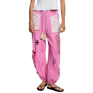 Candy Pink French Terry Joggers