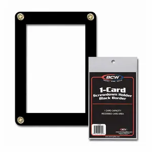 BCW 1 Card Screwdown Holder-Black Border