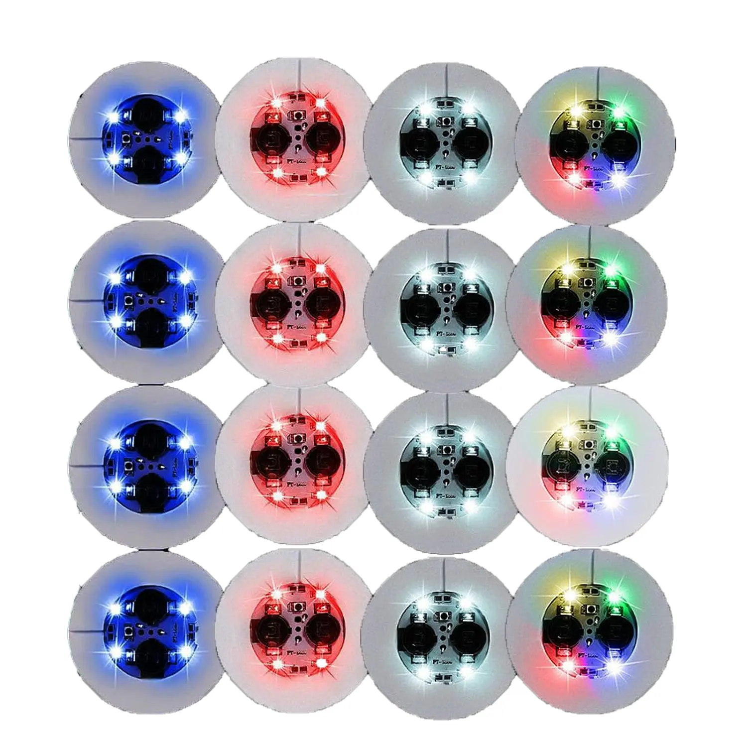 LED Drink Coasters - Light-Up Bar Coasters for Parties, EVA Non-Slip LED Bottle & Glass Bases, Peel-and-Stick White Glow, Durable Set of 20 for Weddings, Bars, Events, Home Decor