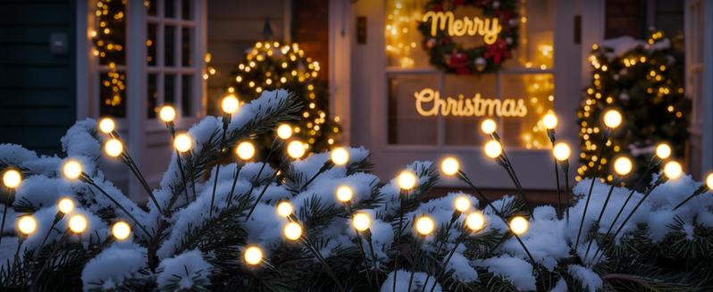 Solar Garden Lights, LED Swaying Solar Lights Outdoor Waterproof, Warm White Firefly Outdoor Decorative Lights, Garden Decor, Yard, Patio, Pathway Decoration Gardening Gifts