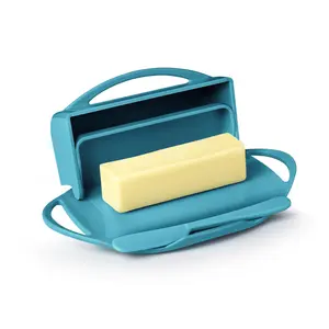 Butter Dish with Attached Flip-Top Lid