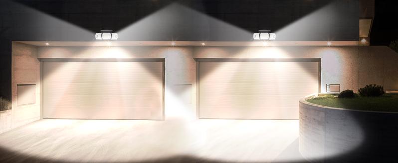 VIVOHOME Linkable Solar Flood Lights Outdoor, 2 Adjustable Motion Sensors Security Lights with 3 Heads, 2500LM, IP65 Waterproof, Solar Powered for Outside, Yard, Porch, Patio