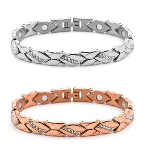 Magnetic Bracelet for Women with 3500 Gauss Magnets Crystal Mother's Day & Valentine's Day Jewelry Gift Adjustable Sizing Tool Comfortable Fit for Various Wrist Sizes