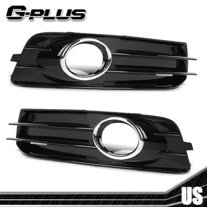 NEW Fit For 2009-2012 Audi A3 8P S-Line Pair Front Bumper Fog Light Grille Cover G-PLUS
