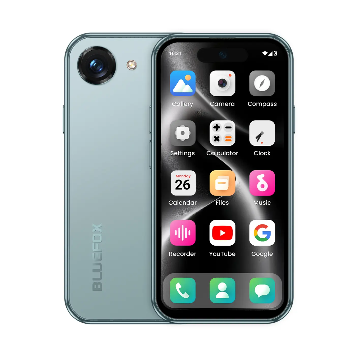 BLUEFOX NX1 4in Cellphone - Global Unlocked, International Full Band Support, Google Play Compatible, Type-C/USB-C Port, Long-Lasting Batteries, Wi-Fi Enabled
