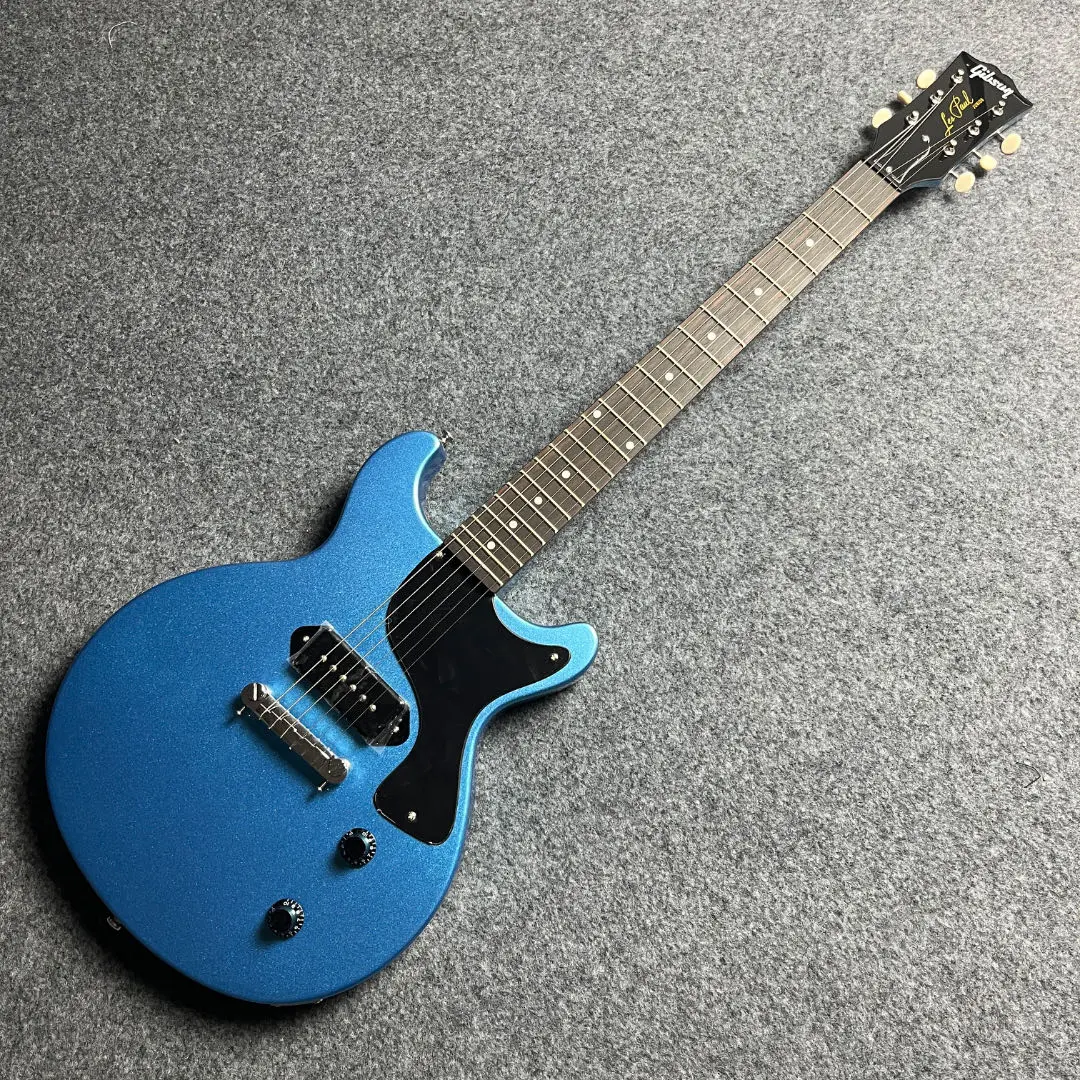 GIB Blue Solid Wood Body 6-String Electric Guitar with P90 Pickup - 4000g Unisex Electric Guitar for Adult Music Enthusiasts, 6 Strings
