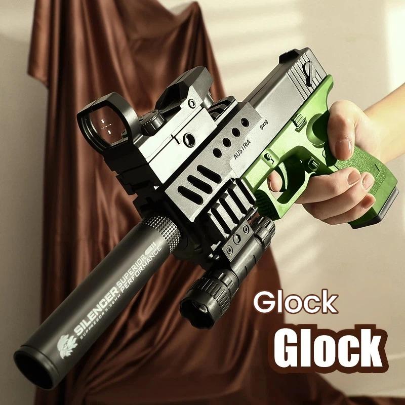 Glock manual ejectionsoft bullet firing 1911 replica children's toy Shooter Toy Set Web Spider creative play