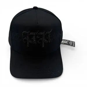 MZ - Doble P Hollywood Black Cap with Unique Design Element
