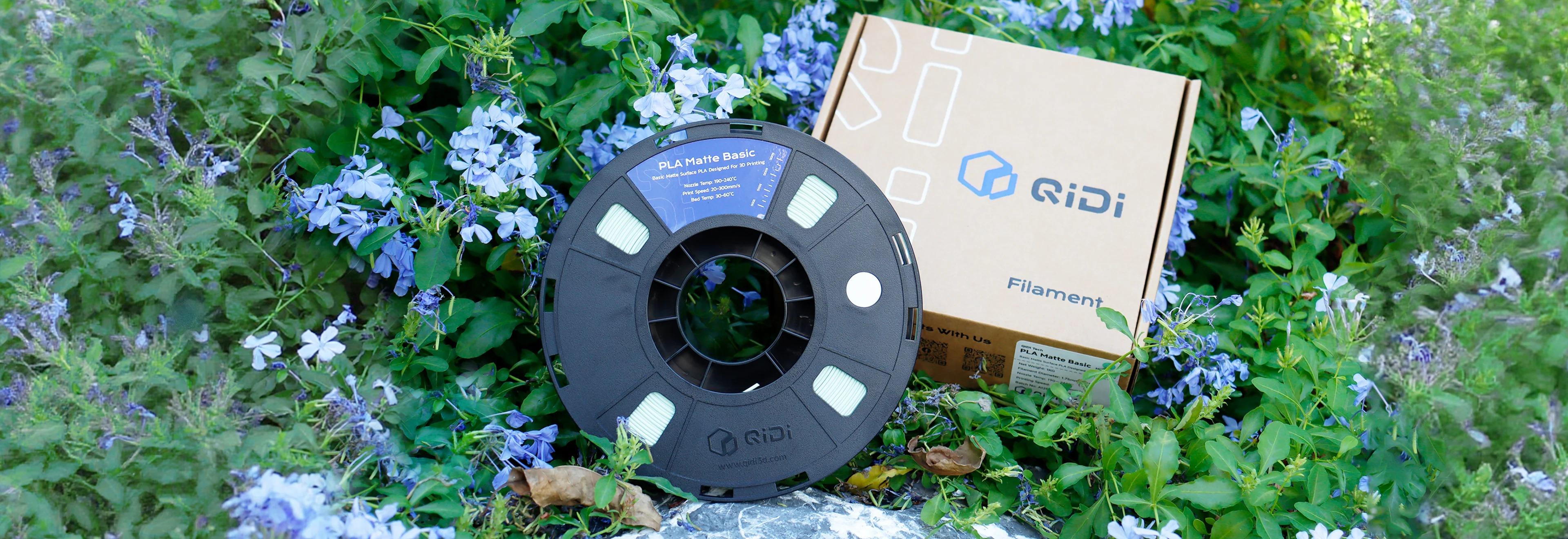 QIDI TECH PLA Basic Filament 1.75mm, Easy-to-Print 3D Printer Filament, High-Speed Printing up to 300mm/s, RFID Auto Recognition, Compatible with Most FDM 3D Printers, 1kg Spool (2.2lbs)