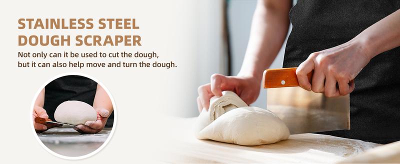 [Hot Picks]Complete Sourdough Starter Kit,Food Storage Container Jar,Bread  Banneton,Proofing Basket,Spatula,Sourdough Starter Kit Kikcoin 37PCS Banneton Proofing Basket set,Natural Rattan,Flour Duster,Bread,Dough Scraper,Baking Utensils，gift