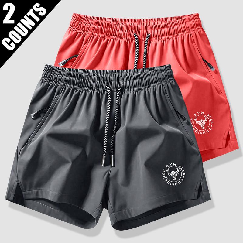 Men’s Casual Loose Sports Quick-Dry Shorts, Elastic Waistband & Belt Fitness Training Shorts with Pockets, Lightweight Sports Running Shorts everyday bottom Men's Breathable Drawstring Jogger Shorts Zipper Athletic Shorts quick-dry comfortable short