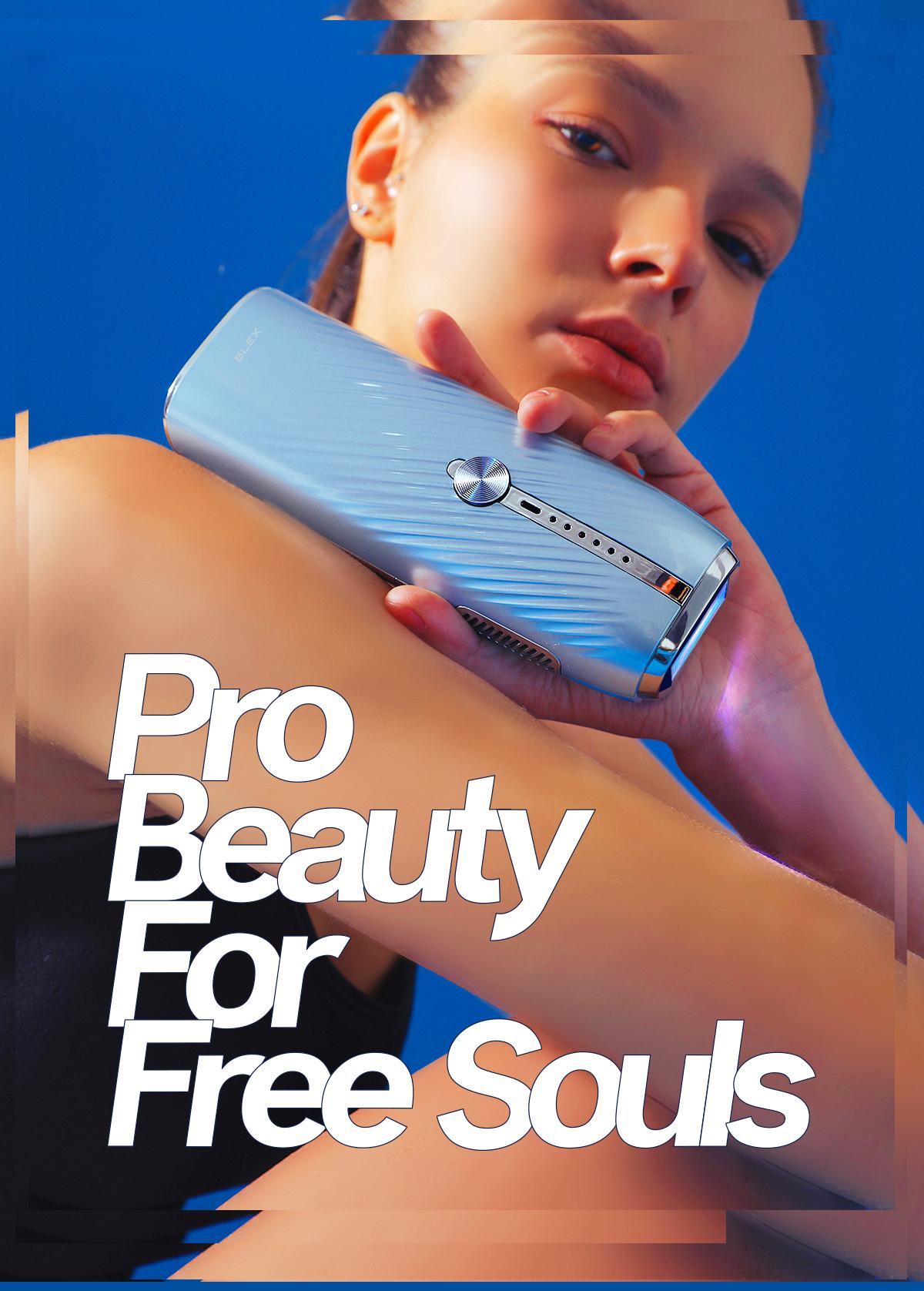 Blex Laser Hair Removal for Women and Men, Blex Velvet IPL Hair Removal Device with Sapphire Ice-Cooling Design, Dual-Pulse Technology & 0.2 Seconds Flash Gap, Nearly Painless & Lasting Result for Body & Face