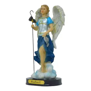 San Rafael Arcangel 8" Alas Blancas St Raphael Archangel Estatua Brand New Religious Decor Standing Statue