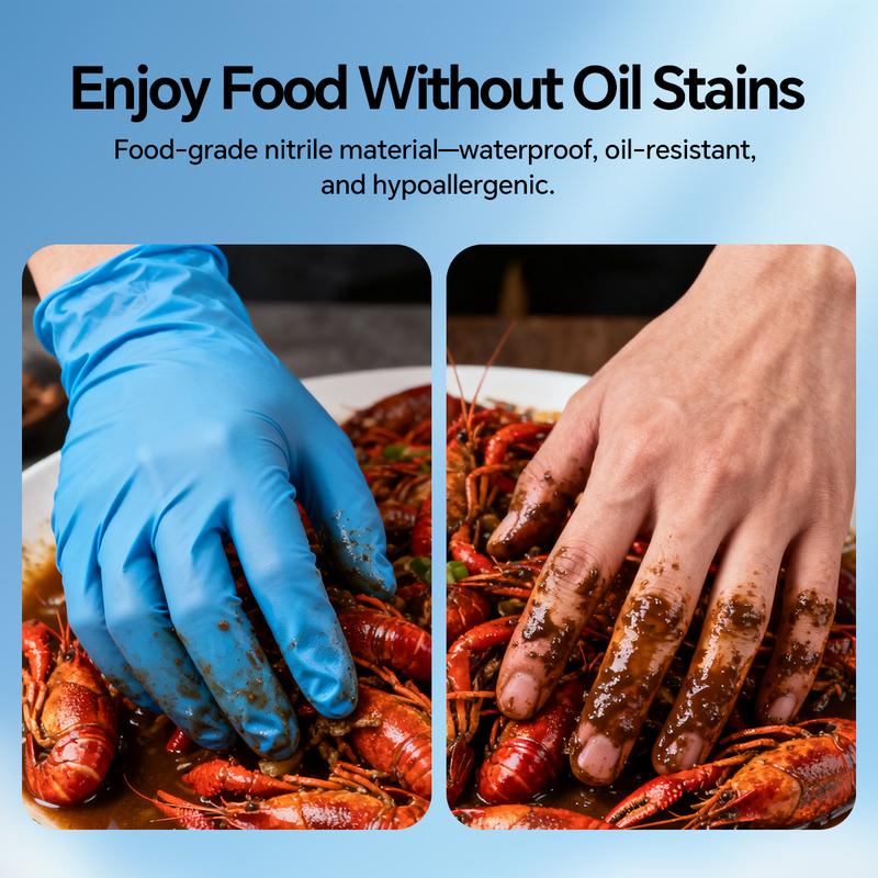 500pcs Heavy-Duty Blue Nitrile Gloves , Extra Thick 8 Mil, Oil Resistant, Powder-Free, for Industrial, Salon, Laboratory, Kitchen, Cleaning - Bulk Value Pack (S/M/L/XL), Salon Supplies, Professional Workwear, Reinforced Protection, Home Cooks 500pcs Heavy-Duty Blue Nitrile Gloves , Extra Thick 8 Mil, Oil Resistant, Powder-Free, for Industrial, Salon, Laboratory, Kitchen, Cleaning - Bulk Value Pack (S/M/L/XL), Salon Supplies, Professional Workwear, Reinforced Protection, Home Cooks