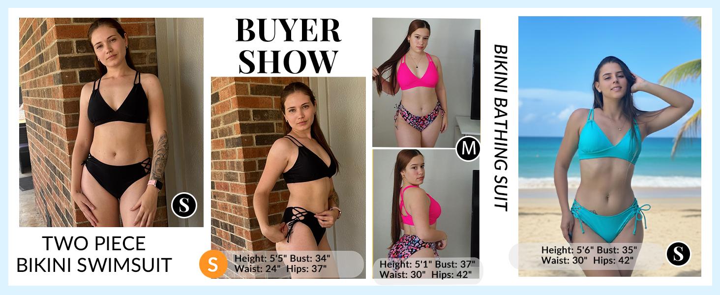 Women's Two Piece Bikini - Push Up Swimsuit Set V Neck Lace Up Bathing Suit 2026 Swimwear  SwimWeek  summervibes