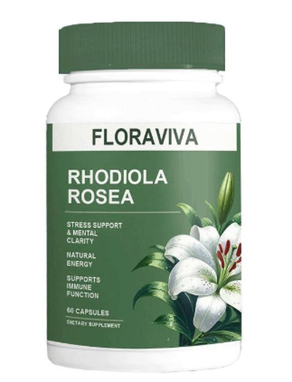 Sales king  Floraviva Rhodiola Rosea Capsules - 60 Count for Stress Support Mental Clarity & Natural Energy - Supports Immune Function  Healthcare, Supplement, Vitamin, Edible, Dietary, Fitness, Bathroom