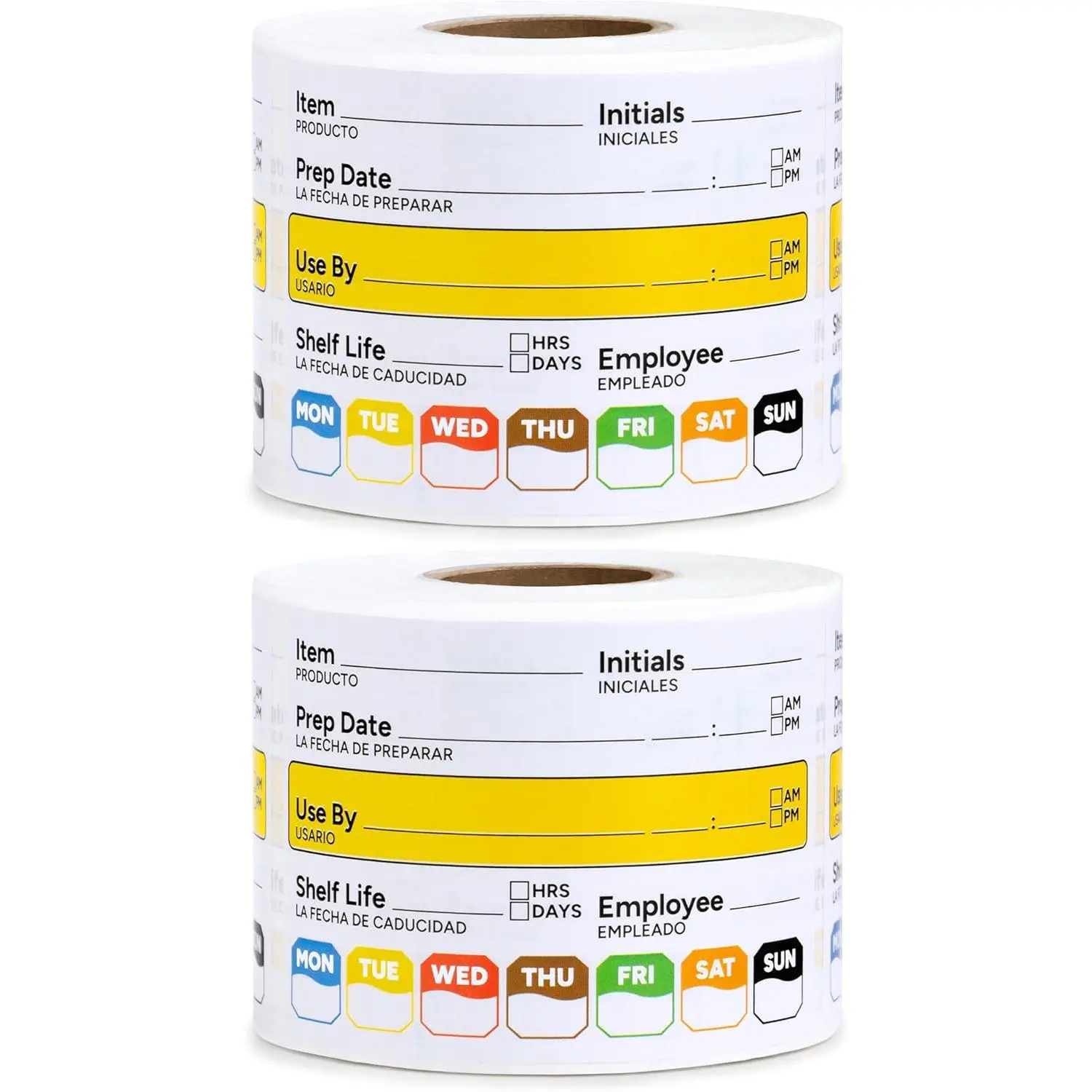 Restaurant Quality Shelf Life  Rotation Labels Vinyl, 2" x 3" Self-Adhesive Removable Freezer  Labels Stickers,  for  Containers,  Date Sticker (Large, Count, 2)
