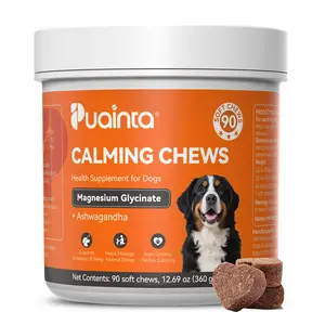 Puainta Calming Chews for Dogs – Magnesium Glycinate, Ashwagandha and L-Theanine for Natural Anxiety and Stress Relief