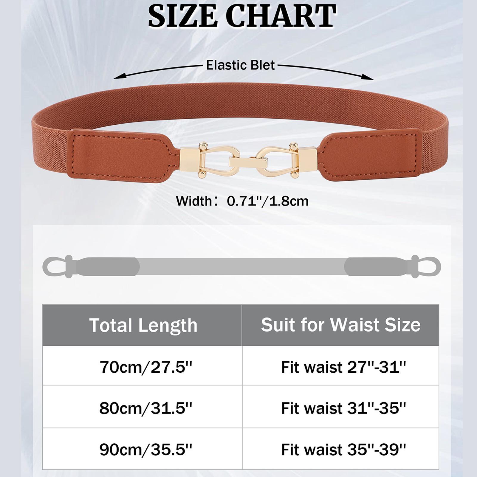 2/3Piece Suit Women's Belt Pack Skinny Stretch Belt Elastic Leather Waist Belt with Light Gold Buckle Ladies Thin Belt for Dress Jeans(70/80/90cm) 2/3Piece Suit Women's Belt Pack Skinny Stretch Belt Elastic Leather Waist Belt with Light Gold Buckle Ladies Thin Belt for Dress Jeans(70/80/90cm)