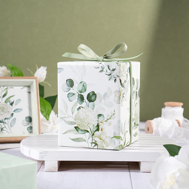 RUSPEPA Vintage Floral Gift Wrapping Paper Roll 17 Inches × 16.4 Feet Mini Roll for Birthdays Weddings Parties and Holiday Celebrations with Elegant Floral Design