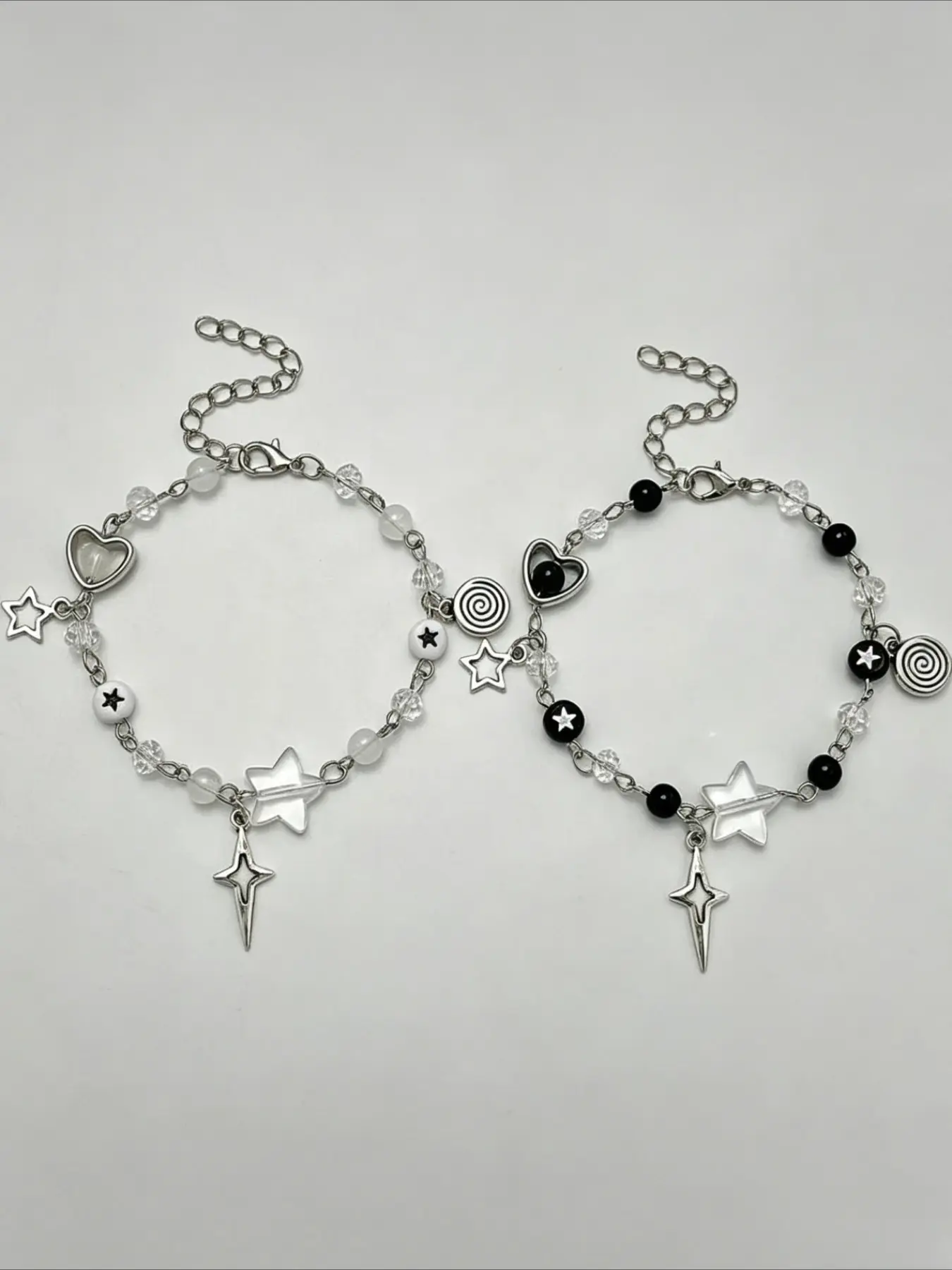 Fashion Couple Beads Bracelets, Love Heart Star Handmade Y2K Charm, Kawaii Friendship Bracelet Jewelry, Trendy Couples Accessories, Fashionable Couple Bracelet, Matching Bracelet, Bracelet For Couples