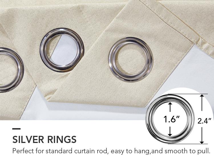 Lightweight Blackout (100%) Curtains 2 Panels, Deconovo Lightweight Faux Linen Total Blackout Curtains curtain shack