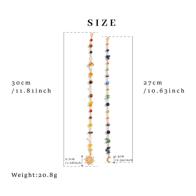 GGIRL Boho Style Moon & Sun Design Hair Accessories Set, Vintage Style Hair Accessories for Women & Girls, Fashion Hair Accessories for Party, Daily Clothing Decor