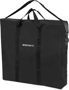 Oxford Carry Bag for Folding Table, Extra Large Strong Heavy Duty Storage Bag with Handles, 26x25 inches Black