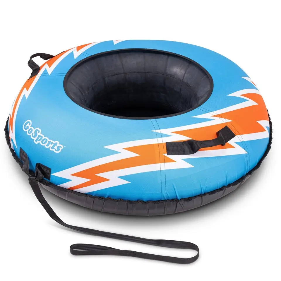 GoSports 44-Inch Heavy-Duty Unisex Outdoor Winter Snow Tube with Premium Canvas Cover, Large Commercial Grade Sled for Adults, Glide-Smooth Base - Choose Your Style