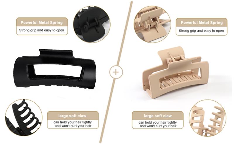 2 PCS Silicone Flexible Hair Claw Clips for Women Soft Bendable Claw Clip Scalp-Safe Soft Cloud Hairclip for Thin and Thick