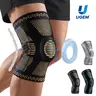 UGEM 2-Pack Unisex Adults' High-Strength Copper Knee Braces with 3D Elastic Knit, Patella Gel Pad, Side Stabilizers, Anti-Slip Silicone Strips - Breathable Compression Sleeves for Knee Pain, Arthritis