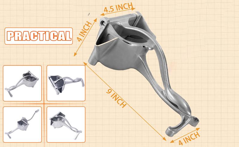 Aluminum manual press -Silent Hand juicer Effortless vegetable & Fruit Juice Extraction at Home!