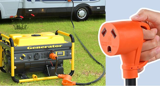 Nilight RV Generator Adapter Cord 30 Amp to 30Amp 4 Prong Pure Copper Heavy Duty Twist Lock Male Plug 10 Gauge Wire L14-30P to TT-30R 30M/30F for RVs Camper Caravan Van Trailer