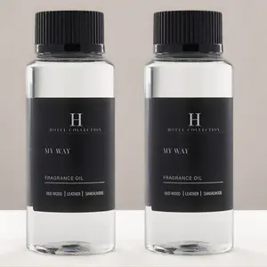 Hotel Collection 'My Way' Fragrance Oil(2pack) - Luxury Aromatherapy Scent Inspired by 1 Hotel with Notes of Leather, Sandalwood, & Oud Wood - 120mL Diffuser Oil for Home & Office Lavender Perfume