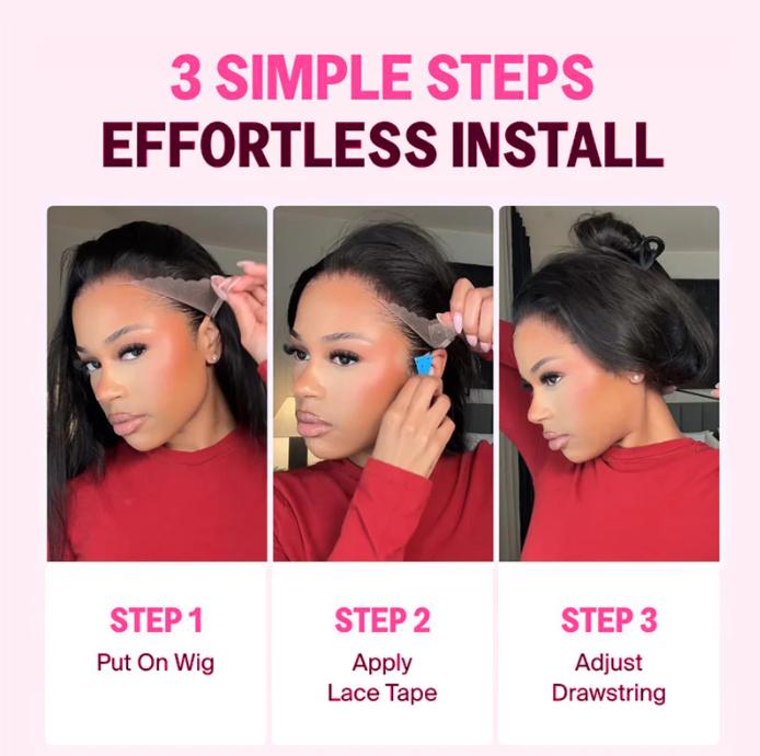 Bling Hair Drawstring Wig Glueless Water Wave 13x4 Lace Frontal Human Hair Wigs Pre-cut Deep Wave 13x6 Transparent Lace Frontal Human Hair Wig Pre-Everything Remy Human Hair Wigs For Beginners