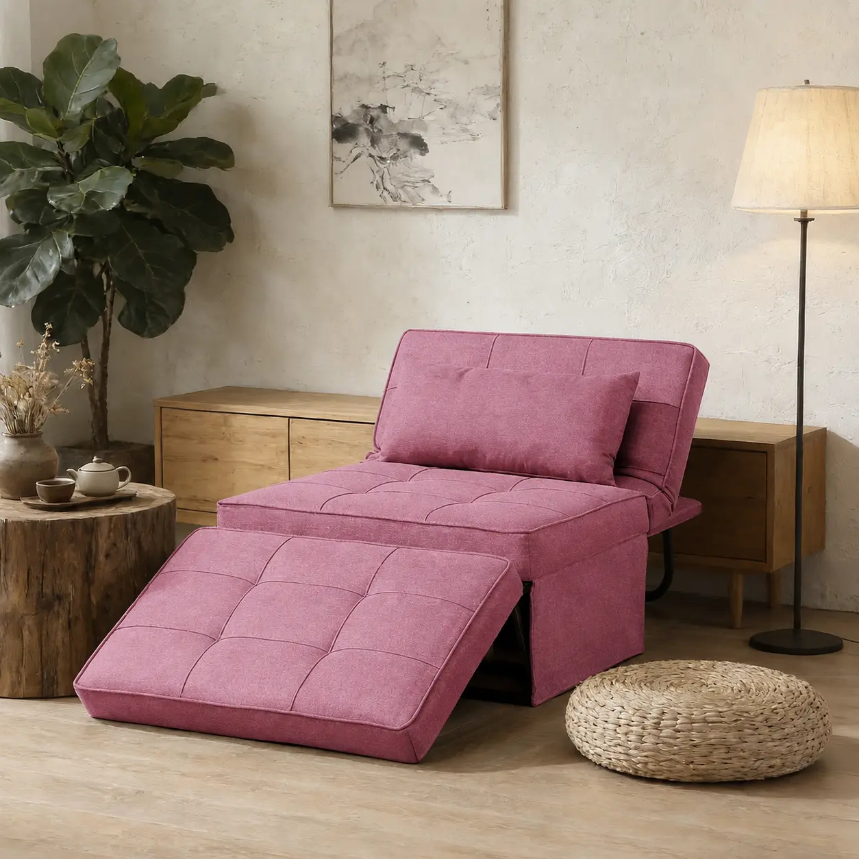 Ainfox 4 in 1  Folding Sofa Bed, Ottoman Chair Lounge Couch Sleeper Chair Bed, for Modern Living Room, Bedroom lanoke  small fold tatami sofa bed indoor furniture